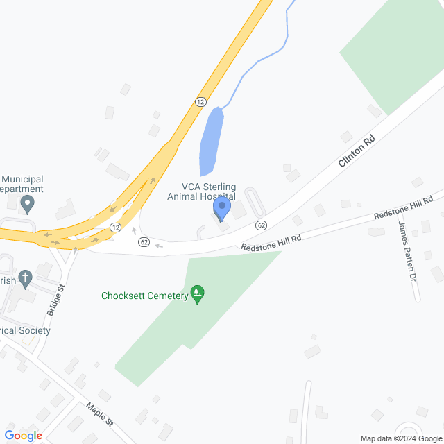 Map of veterinarians in Sterling, MA