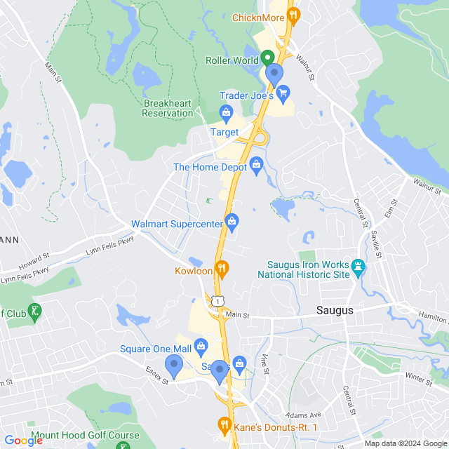Map of veterinarians in Saugus, MA