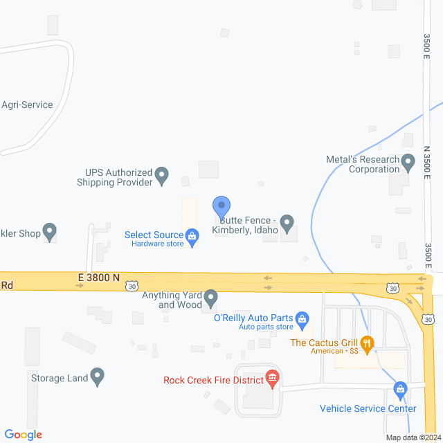 Map of veterinarians in Kimberly, ID