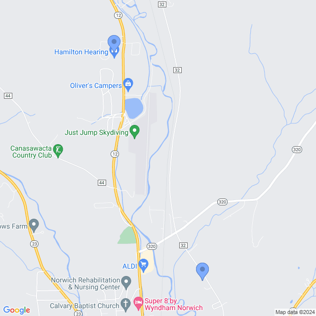 Map of veterinarians in Norwich, NY