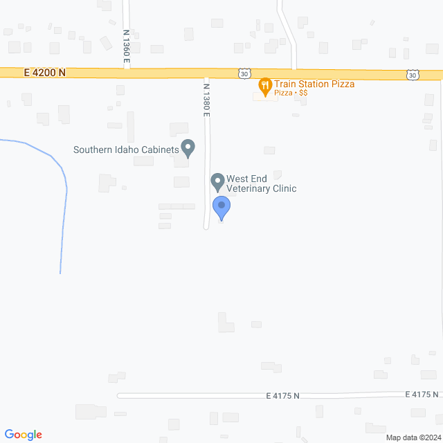 Map of veterinarians in Buhl, ID