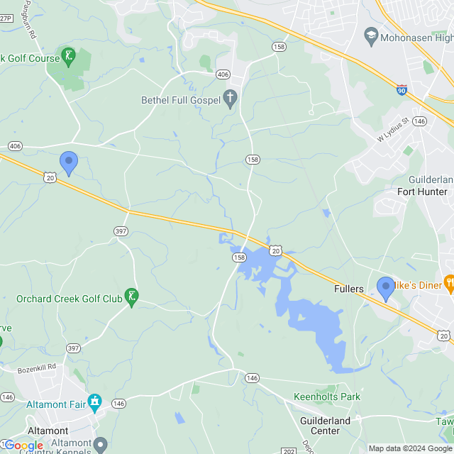 Map of veterinarians in Altamont, NY