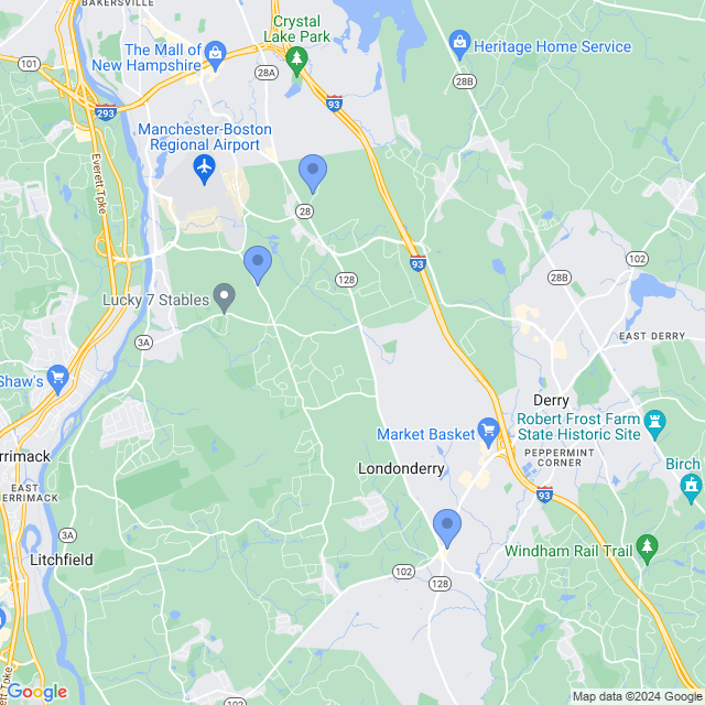 Map of veterinarians in Londonderry, NH