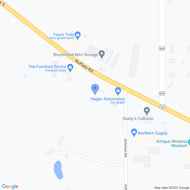 Map of veterinarians in Bloomfield, NY