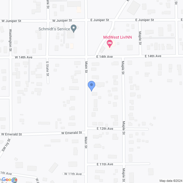 Map of veterinarians in Tyndall, SD