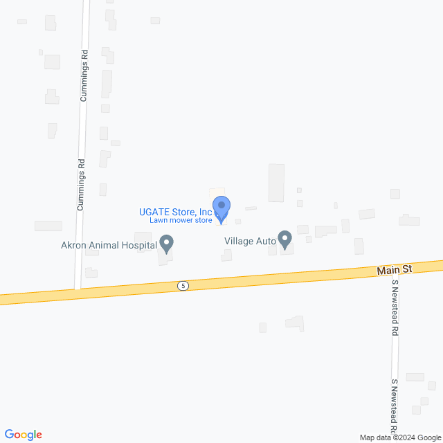 Map of veterinarians in Akron, NY