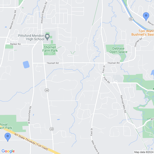 Map of veterinarians in Pittsford, NY
