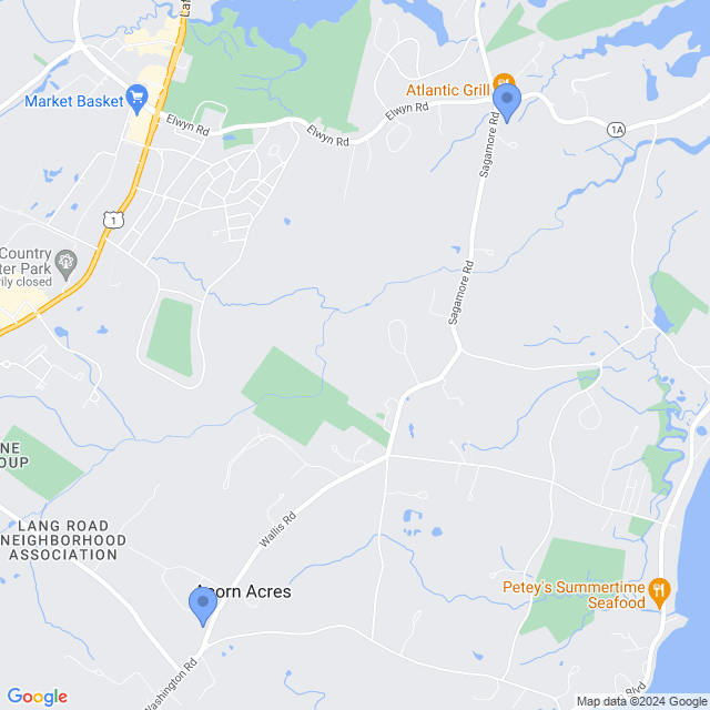 Map of veterinarians in Rye, NH