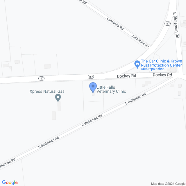 Map of veterinarians in Little Falls, NY