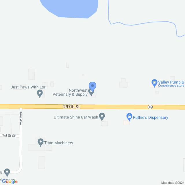 Map of veterinarians in Wagner, SD