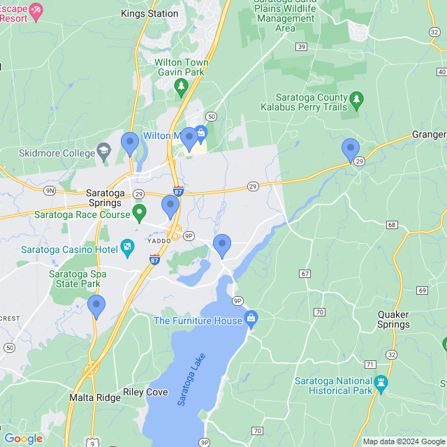 Map of veterinarians in Saratoga Springs, NY