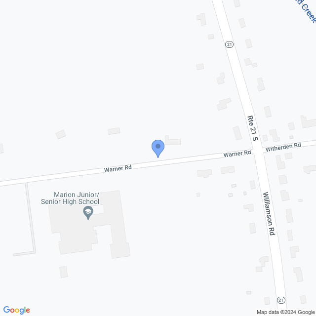 Map of veterinarians in Marion, NY