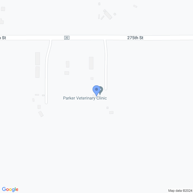 Map of veterinarians in Parker, SD