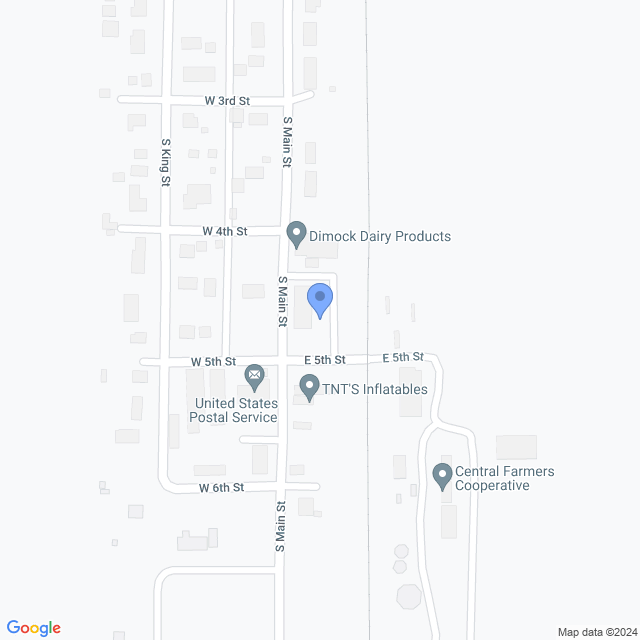 Map of veterinarians in Dimock, SD