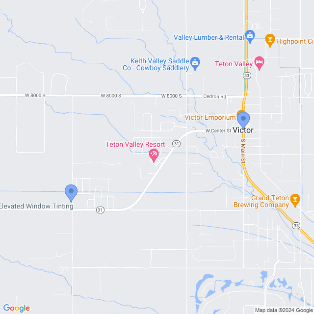 Map of veterinarians in Victor, ID