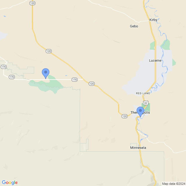 Map of veterinarians in Thermopolis, WY