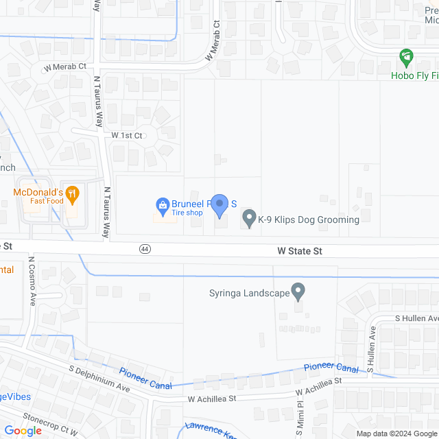 Map of veterinarians in Star, ID
