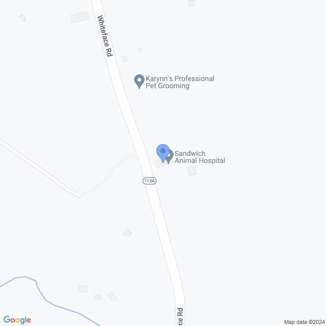 Map of veterinarians in North Sandwich, NH