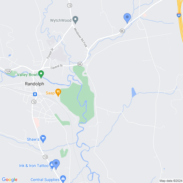 Map of veterinarians in Randolph, VT