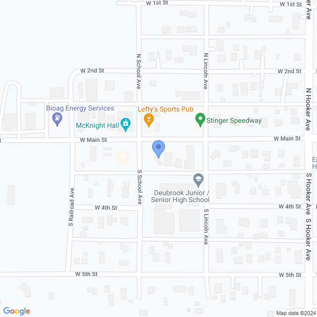 Map of veterinarians in White, SD