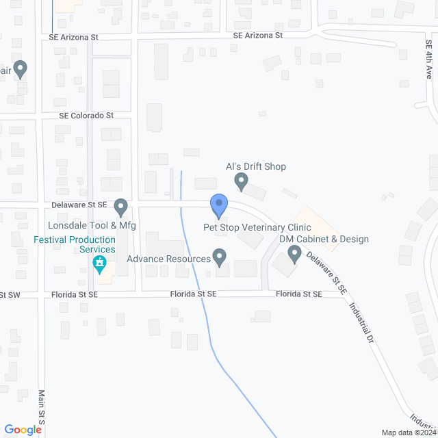 Map of veterinarians in Lonsdale, MN