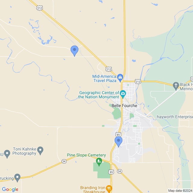 Map of veterinarians in Belle Fourche, SD