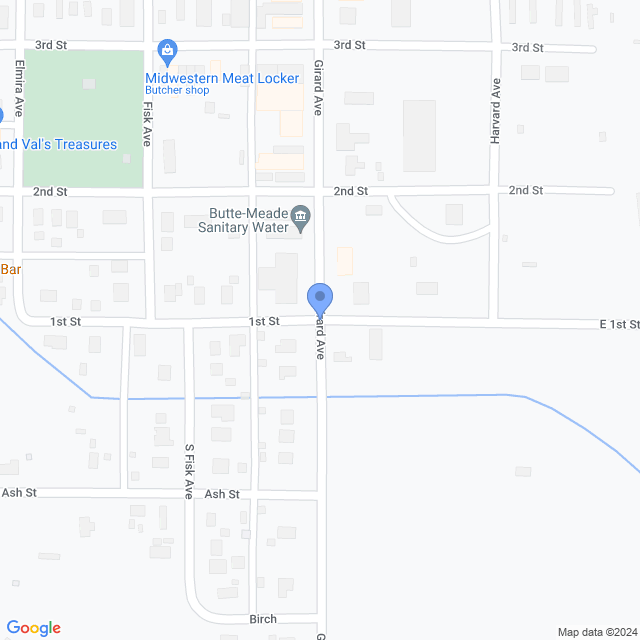 Map of veterinarians in Newell, SD