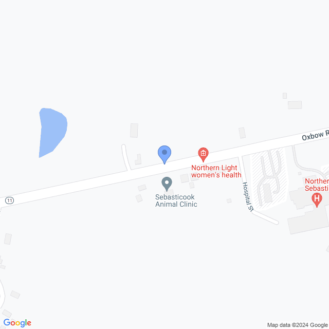 Map of veterinarians in Pittsfield, ME