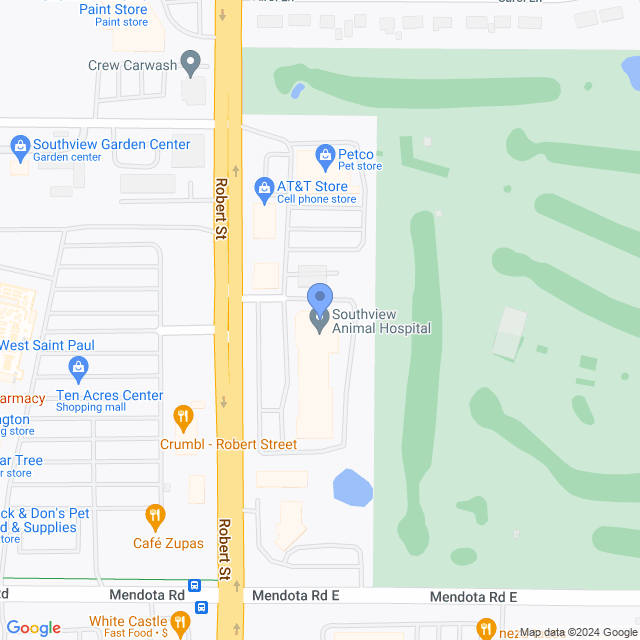 Map of veterinarians in West St Paul, MN