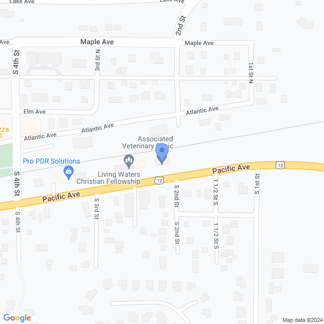 Map of veterinarians in Waverly, MN