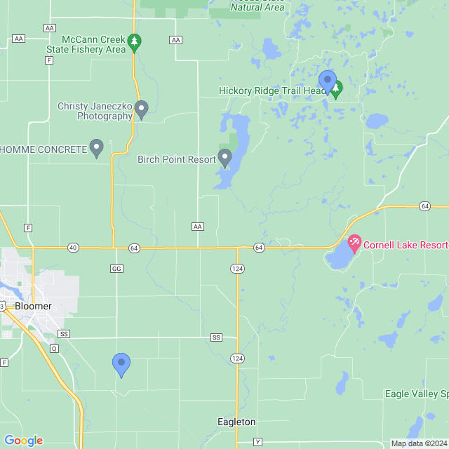 Map of veterinarians in Bloomer, WI