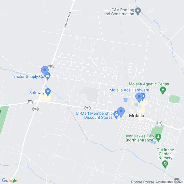 Map of veterinarians in Molalla, OR