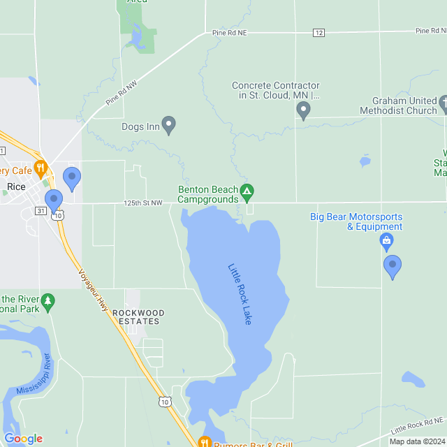 Map of veterinarians in Rice, MN