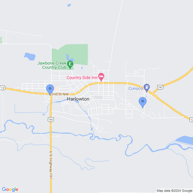 Map of veterinarians in Harlowton, MT