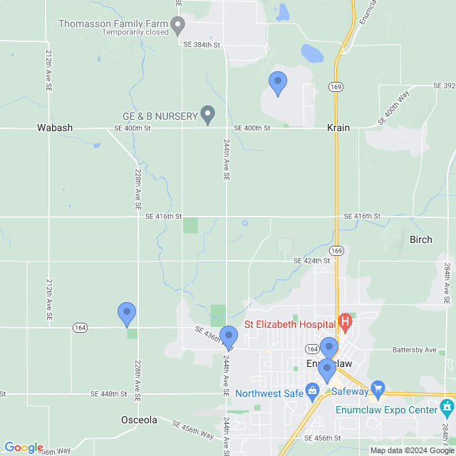 Map of veterinarians in Enumclaw, WA