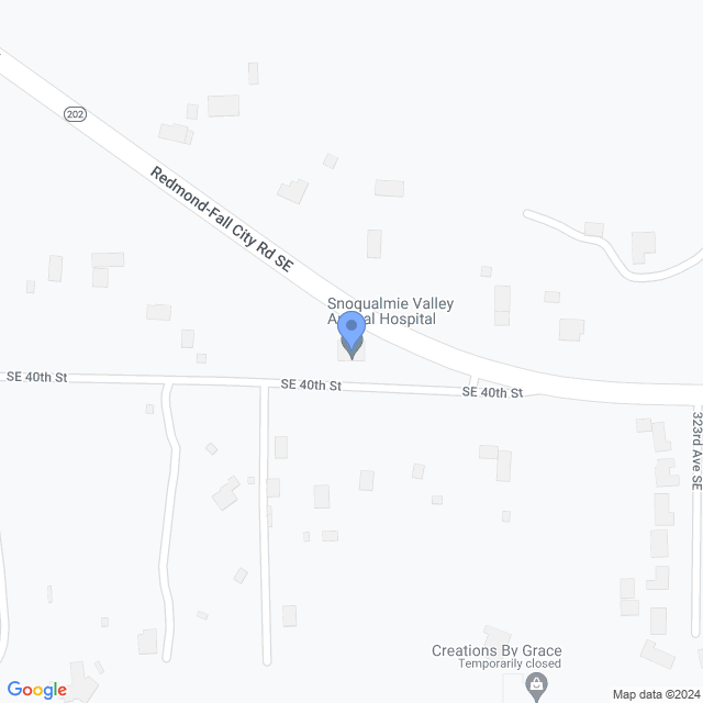 Map of veterinarians in Fall City, WA