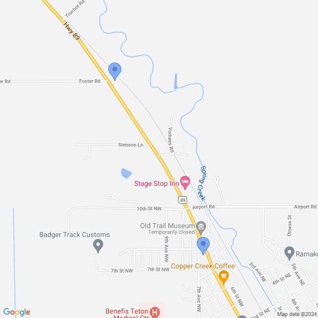 Map of veterinarians in Choteau, MT