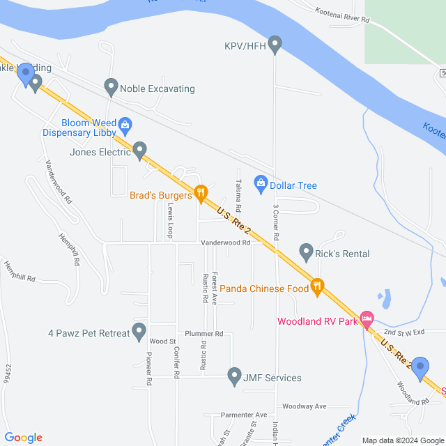 Map of veterinarians in Libby, MT