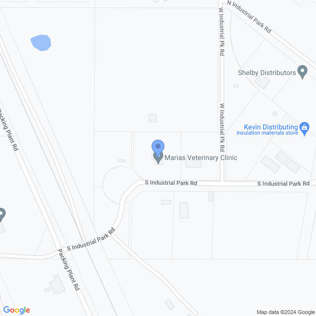 Map of veterinarians in Shelby, MT