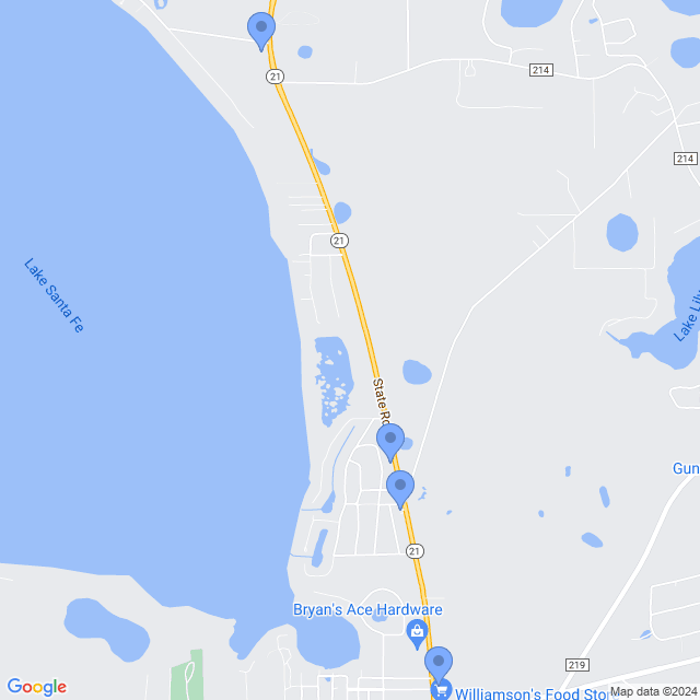 Map of veterinarians in Melrose, FL