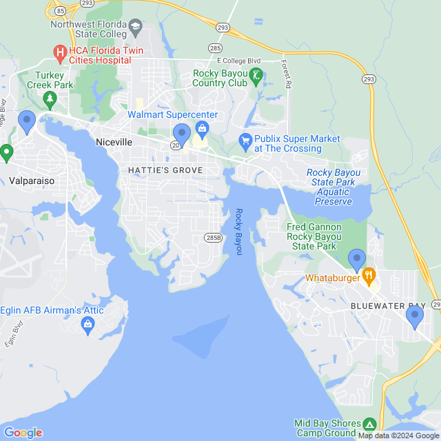 Map of veterinarians in Niceville, FL