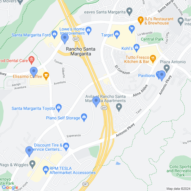 Map of veterinarians in Rancho Sta Marg, CA