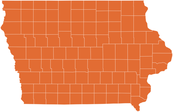 A map of Iowa