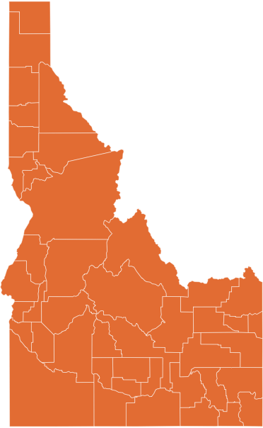 A map of Idaho
