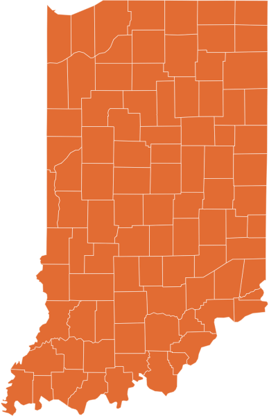 A map of Indiana