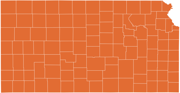 A map of Kansas