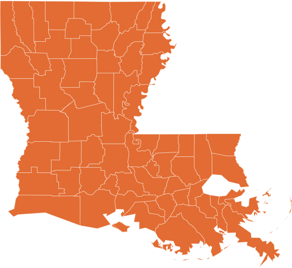 A map of Louisiana