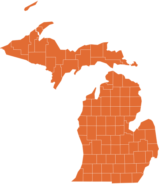 A map of Michigan