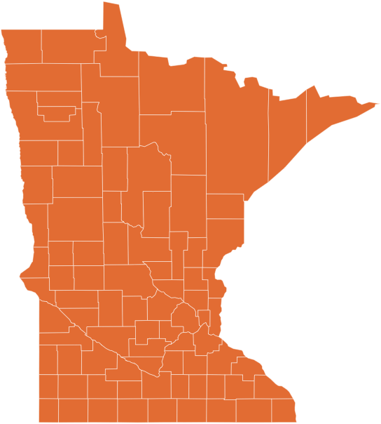 A map of Minnesota