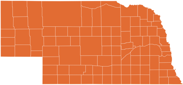 A map of Nebraska